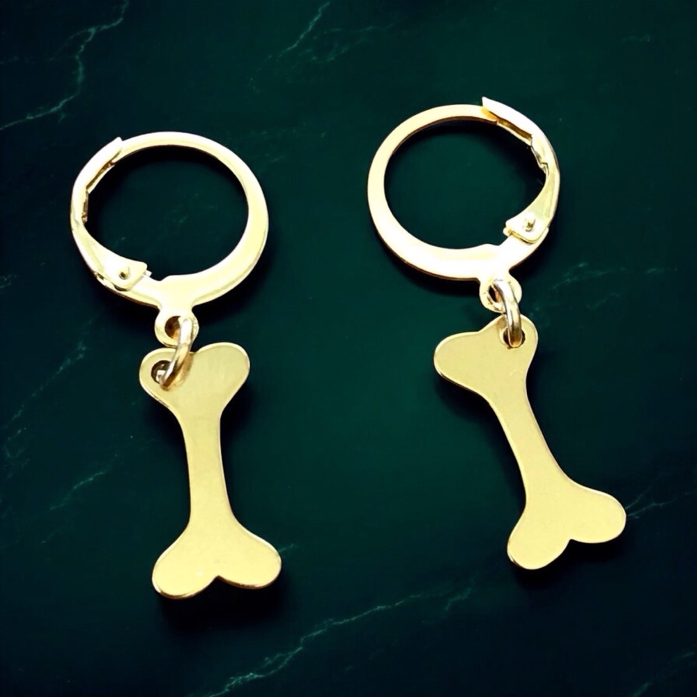 🆕 Skeleton Bone Dangle Earrings Stainless Steel
